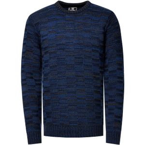 Rusty Neal - Gebreide Trui - Casual Pasvorm - Grijs - 70% Polyacryl, 30% Katoen