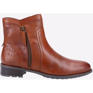 Hush Puppies - Scarlett - Leren Enkellaarsjes - Bruin