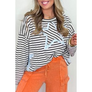 Gestreept Ster Relaxed Fit Top