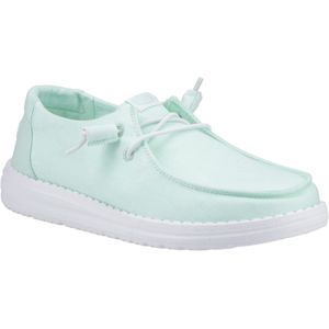 HEYDUDE - Wendy Stretch Canvas - Bay Blue - Vegan Instapper - Flexibele Zool