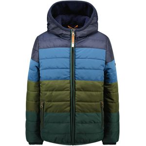 Moodstreet Jongens winterjas colourblock stripe