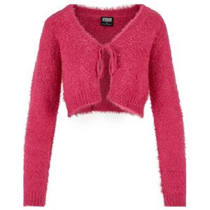 Urban Classics Dames cropped feather front tie vest