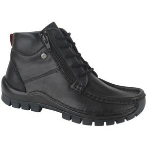 Wolky - Dames Veterschoenen - Zwart - Leren