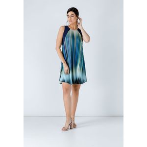 A-lijn Jurk - Marineblauw - Zomerjurk - Mouwloos - Ronde Halslijn