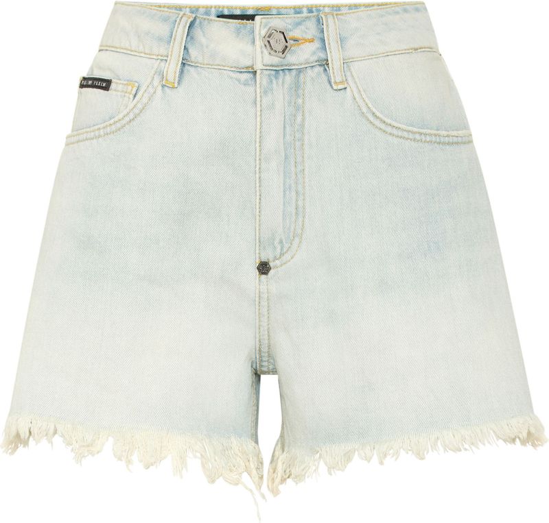 Philipp Plein - Wheelwarriors - Korte Broeken - Blauw - Denim - 5-pocket Design