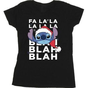 Li-cense Disney dames lilo and stitch kerstmis blah blah blah katoenen t-shirt