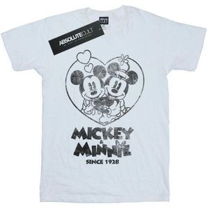 Li-cense Disney dames mickey en minnie mouse sinds 1928 katoenen boyfriend-t-shirt