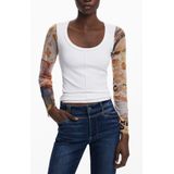 Desigual - Gebreide Trui - Veelkleurig - Polyester - Lange Mouwen