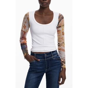 Desigual - Gebreide Trui - Veelkleurig - Polyester - Lange Mouwen