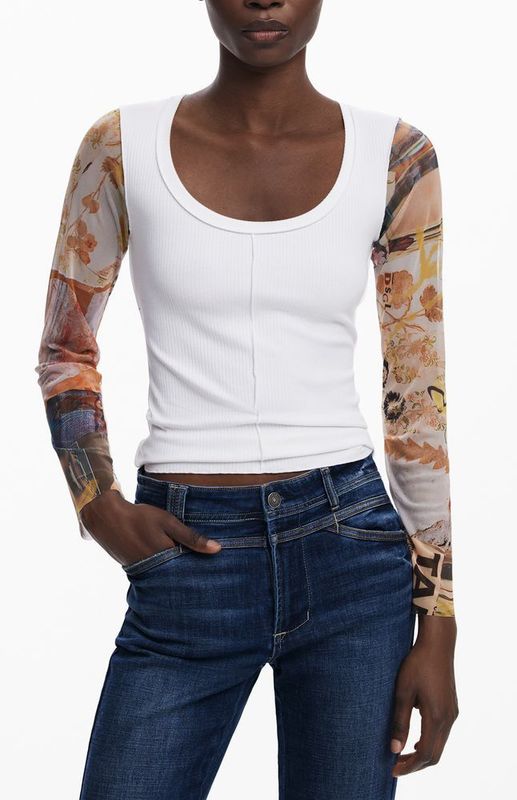 Desigual - Gebreide Trui - Veelkleurig - Polyester - Lange Mouwen