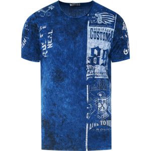 Rusty Neal - Gewassen Biker T-shirt - Normale Pasvorm - 100% Katoen