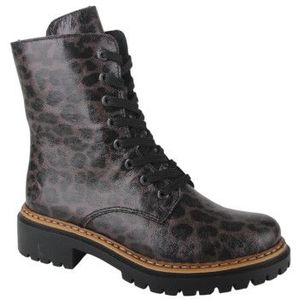 Rieker - Veterboot - Panterprint - Imitatieleer - Antistress-Voetbed