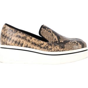 Stella McCartney Faux Python Platform Instapsneakers in Dierenprint Leer
