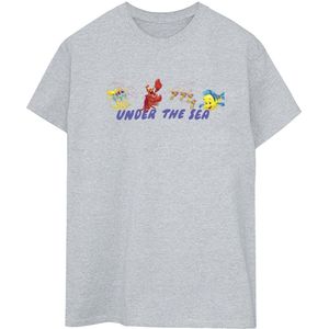 Li-cense Disney dames de kleine zeemeermin onder zee katoenen vriendje t-shirt