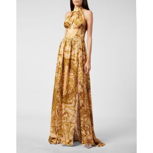 Philipp Plein - Long Dress New Baroque - Jurk - Beige - Viscose