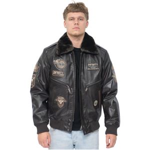 Heren - Leren Bomberjack - Wellington - 100% Premium Ultrazacht Nappaleer