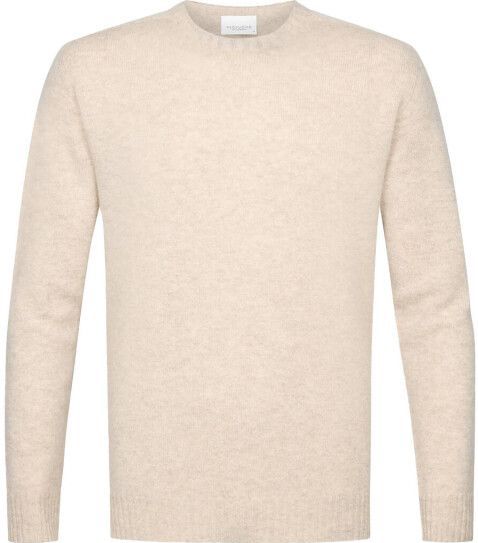 Profuomo - Pullover Crew Neck - Beige - Trui - Wol