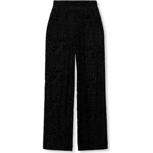 Refined Department Ladies woven pants leopard velvet