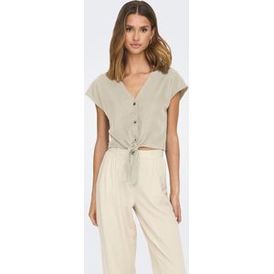 Jacqueline de Yong Jdysay s/s linen knot shirt wvn