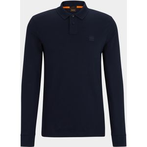 BOSS Slim Fit Polo Passerby met Logo Dark Blue