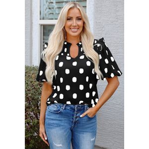 Punten Sleutelhoed Blouse Korte Mouwen