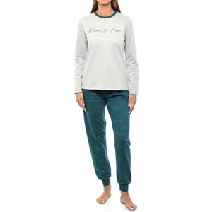 KLP2 Vrouwen Lange Mouwen Pluche Winterpyjama