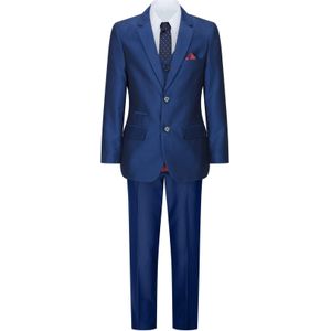 3-delig - Koningsblauw - Klassiek Pak - Voor Jongens