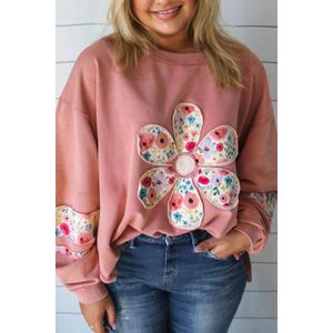 Bloemenapplicatie Sweatshirt