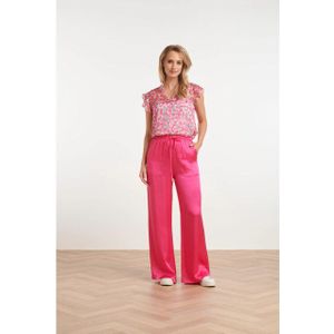 Smashed Lemon - 25320 - Satijnen Broek - Fuchsia - Elastische Tailleband