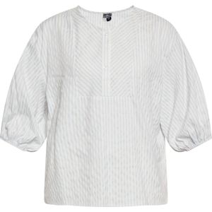 Dreimaster - Blouse - Lichtblauw - Wolwit