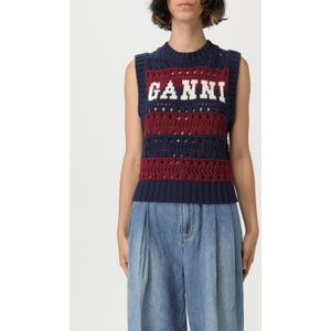 Ganni, Dames, Truien, Blauw, Maat: XS Katoen,