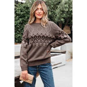 Geprinte Gebreide Trui