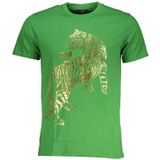 Cavalli Class - T-shirt - Groen - Katoen - Crew Neck