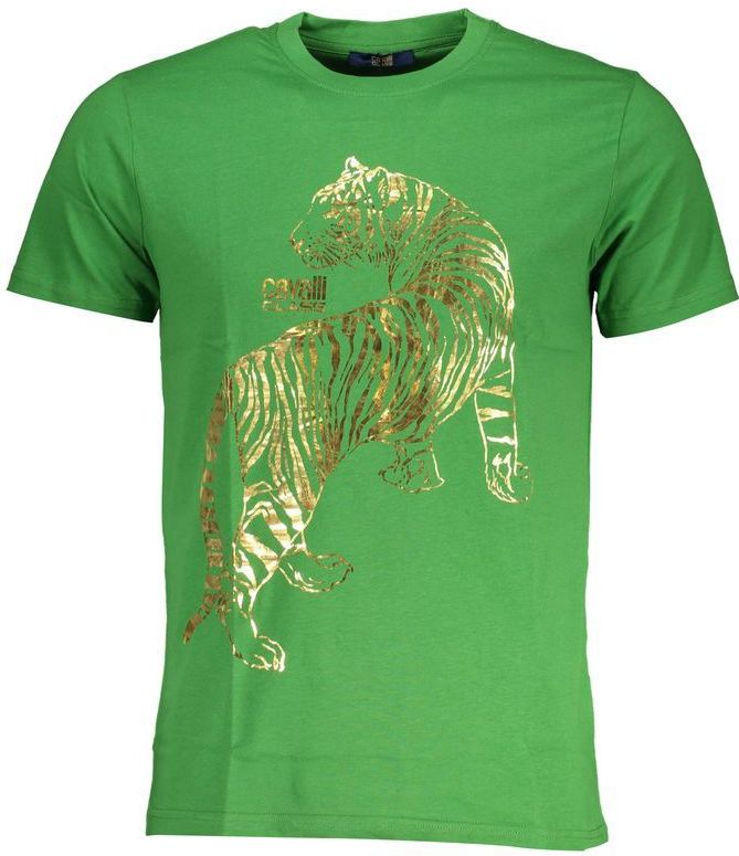 Cavalli Class - T-shirt - Groen - Katoen - Crew Neck