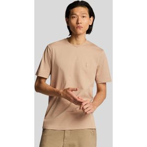 Lyle & Scott - Superfine Katoenen T-shirt - Stealth Bruin
