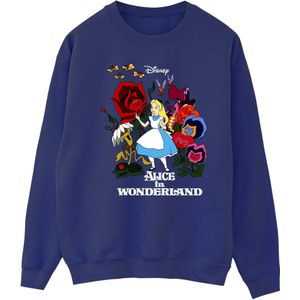 Li-cense Disney heren alice in wonderland bloemen sweatshirt