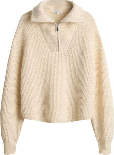 OPUS - Poy - Damespullover - Regular Fit - Materiaalmix met Wol en Alpaca