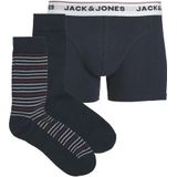 Jack & Jones Heren giftbox sokken + boxershort jacordinary donker