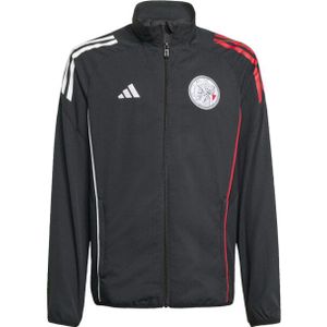 adidas - Ajax Presentatie Trainingsjack 2025-2026 - Kids - Zwart Wit Rood