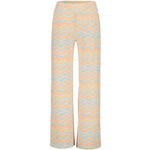 Vingino Straight Fit Broek SAGE met All Over Print Oranje/Lichtblauw