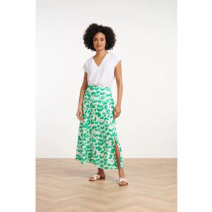 Smashed Lemon - 25411 - Midi Rok - Felgroen en Witte Dierenprint