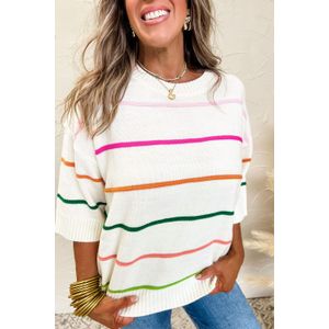 Gestreepte Gebreide Trui