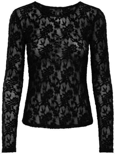 Only - Onlblaise Top Jrs 15356155 - T-shirt - Zwart