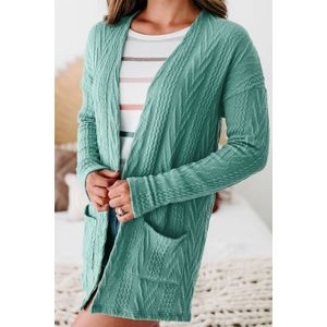 Kabelgebreide Cardigan Trui