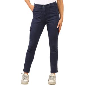 MYT - Cargo Chino - Navy - Dames Broek - Skinny Fit - Enkels met Rits