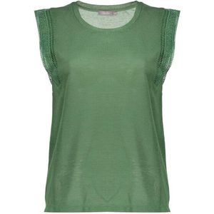 Geisha - T-shirt - Groen - Katoen - Korte Mouwen