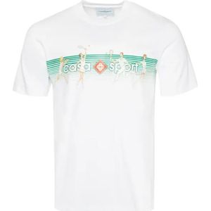 Casablanca - Casa Sport - T-shirt - Wit - Speels Strepen Design