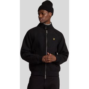 Lyle & Scott Double Face Wool Harrington Jacket Zwart