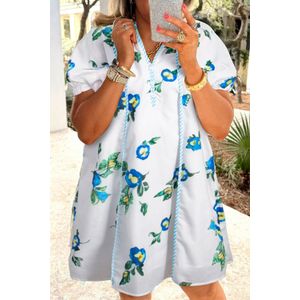 Bloemenprint Puff Sleeve Jurk