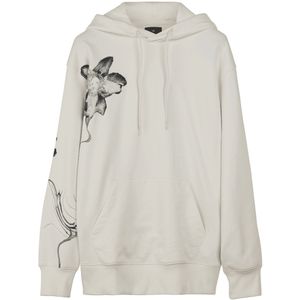 Y-3 - Graphic French Terry Hoodie - Gebroken Wit - Katoen